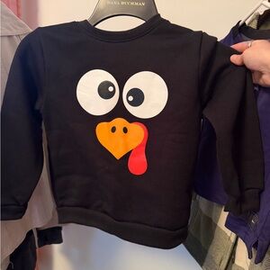 Black Kids Shirt with Cartoon Face